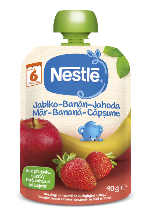 NESTLÉ KAPSIČKA JABLKO BANÁN JAHODA 90g