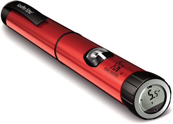 NovoPen Echo inzulínové pero s pamäťou poslednej dávky, červené 1x1 ks EXP 28.2.2022