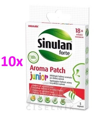 SINULAN FORTE AROMA PATCH JUNIOR NAP. 10x5KS VÝHODNÉ BALENIE