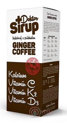 Doktor Sirup kalciový sirup s príchuťou GINGER COFFEE 1x200 ml