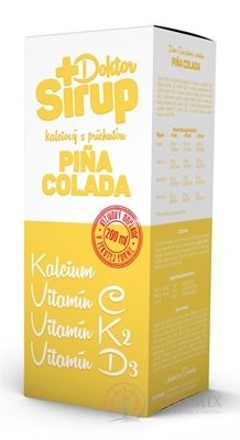 Doktor Sirup kalciový sirup s príchuťou PINA COLADA 1x200 ml