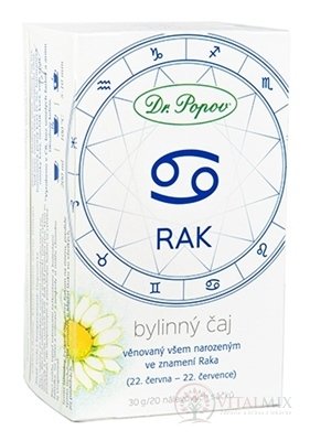 Dr. Popov Bylinný čaj RAK nálevové vrecúška 20x1,5 g (30 g)