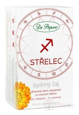 Dr. Popov Bylinný čaj STRELEC nálevové vrecúška 20x1,5 g (30 g)