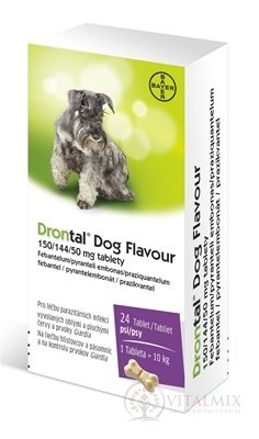 Drontal Dog Flavour 150/144/50 mg tablety tbl 1x24 ks