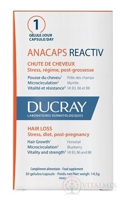 DUCRAY ANACAPS REACTIV cps (podpora pre vlasy) (inov.2023) 1x30 ks