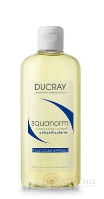 DUCRAY SQUANORM - PELLICULES GRASSES Šampón proti mastným lupinám 1x200 ml