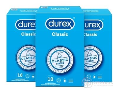 DUREX Classic kondóm (2+1) 3x18 ks (54 ks)