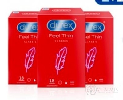 DUREX Feel Thin Classic kondóm (2+1) 3x18 ks (54 ks)