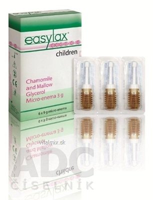 Easylax - Harmančekovo glycerínové preháňadlo pre deti 6x3 g