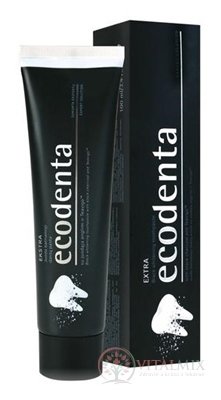 Ecodenta EXTRA Black whitening zubná pasta bieliaca (s čiernym uhlím a Teavigo) 1x100 ml