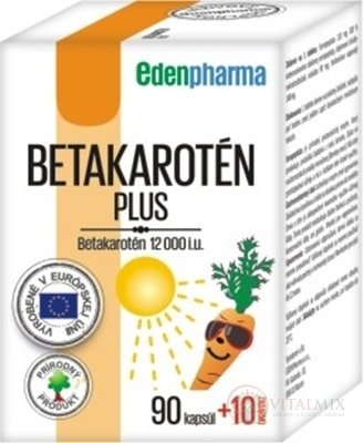 EDENPharma BETAKAROTÉN PLUS cps 90+10 zadarmo (100 ks)