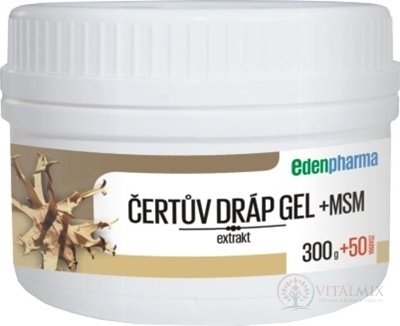 EDENPharma ČERTOV PAZÚR GÉL + MSM 300 g + 50 g zadarmo, 1x350 g