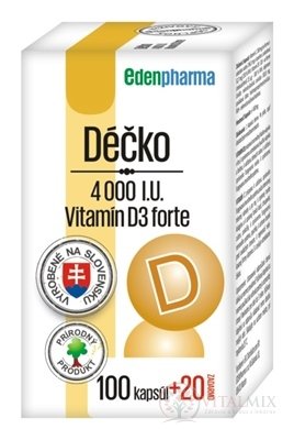 EDENPharma Déčko 4000 I.U. cps (100+20 zadarmo) 1x120 ks