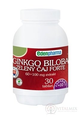 EDENPharma GINKGO BILOBA + Zelený ČAJ FORTE tbl 30+10 zadarmo (40 ks)