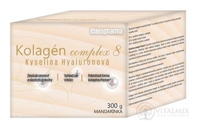 EDENPharma Kolagén complex 8 Kyselina Hyalurónová prášok príchuť mandarínka 1x300 g