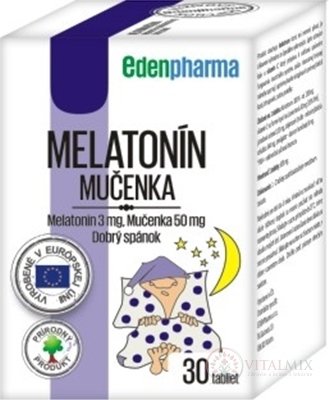 EDENPharma MELATONÍN 3 mg, MUČENKA tbl 1x30 ks