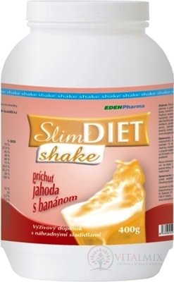 EDENPharma SLIM DIET SHAKE plv (príchuť Jahoda+Banán) 1x400 g