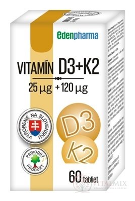 EDENPharma VITAMÍN D3 + K2 tbl 1x60 ks