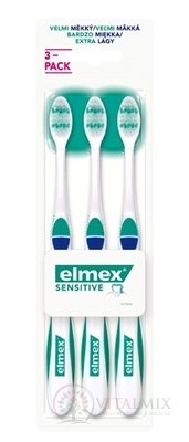 ELMEX SENSITIVE ZUBNÁ KEFKA 3-PACK Extra Soft (veľmi mäkká) 1x3 ks