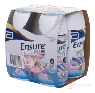 Ensure PLUS ADVANCE jahodová príchuť 4x220 ml