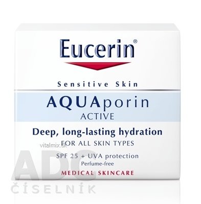 Eucerin AQUAporin ACTIVE Krém s UV ochranou pre citlivú pokožku 1x50 ml