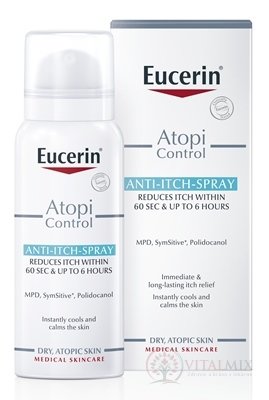 Eucerin AtopiControl Sprej proti svrbeniu suchá a atopická pokožka 1x50 ml