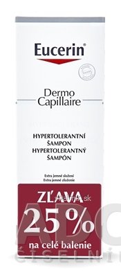 Eucerin DermoCapillaire Šampón Hypertolerantný 2x250 ml (1+1 PROMO 2020, zľava) 1x1 set