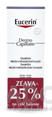 Eucerin DermoCapillaire Šampón vypadávanie vlasov 2x250 ml (1+1 PROMO 2020, zľava) 1x1 set