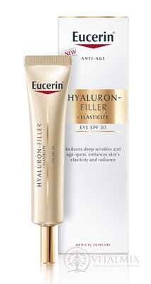 Eucerin HYALURON-FILLER+ELASTICITY očný krém SPF 20 (inov.22) 1x15 ml