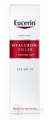 Eucerin HYALURON-FILLER+Volume-Lift Očný krém Anti-Age, SPF 15, 1x15 ml