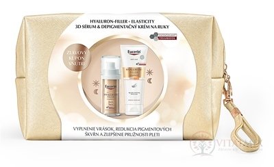 Eucerin Kazeta HYALURON-FILLER + ELASTICITY 3D sérum 30 ml + depigmentačný krém na ruky 75 ml (Vianoce 2022) 1x1 set