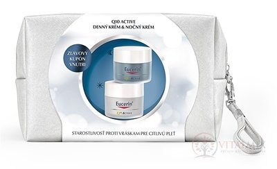 Eucerin Kazeta Q10 ACTIVE denný krém 50 ml + nočný krém 50 ml (Vianoce 2022) 1x1 set