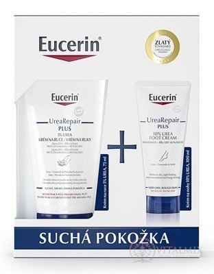 Eucerin Kazeta UreaRepair PLUS suchá pokožka (krém na ruky 75 ml + krém na nohy 100 ml) Vianoce 2022) 1x1 set