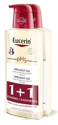 Eucerin pH5 Sprchový gél citlivá, suchá pokožka 2x400 ml