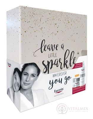 Eucerin Sparkle box HYALURON-FILLER Denný krém proti vráskam SPF30, 50 ml + Hyaluron Sprej hydratačná hmla 150 ml zadarmo, 1x1 set