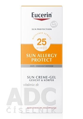 Eucerin SUN ALLERGY PROTECT SPF 25 ochranný krémový gél na opaľovanie proti alergii na slnko 1x150 ml