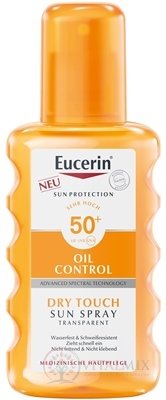 Eucerin SUN OIL CONTROL DRY TOUCH SPF 50+ sprej-rozprašovač, transparentný na opaľovanie (inov.22) 1x200 ml