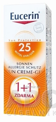 Eucerin SUN opaľ. gél proti alergií SPF 25 1+1 2x150 ml