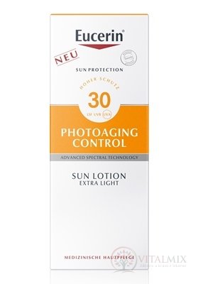 Eucerin SUN PHOTOAGING CONTROL SPF 30 mlieko extra ľahké na opaľovanie 1x150 ml