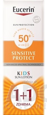 Eucerin SUN SENSITIVE PROTECT SPF50+ detské mlieko na opaľovanie (1+1 zdarma) 2x150 ml