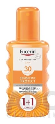 Eucerin SUN SENSITIVE PROTECT SPF 30 sprej transparentný na opaľovanie (1+1 zdarma) 2x200 ml