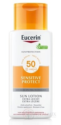 Eucerin SUN SENSITIVE PROTECT SPF 50+ Mlieko extra ľahké, telové mlieko na opaľovanie (inov.23) 1x150 ml