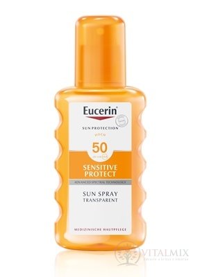 Eucerin SUN SENSITIVE PROTECT SPF 50 sprej transparentný na opaľovanie 1x200 ml