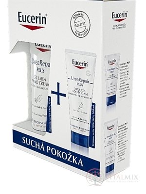 Eucerin UreaRepair PLUS Kazeta krém na ruky 75 ml + krém na nohy 100 ml (Vianoce 2020) 1x1 set