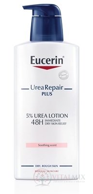 Eucerin UreaRepair PLUS Telové mlieko 5% urea parfumované, 48 h účinok 1x400 ml