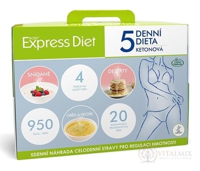 EXPRESS DIET 5 dňová diéta Proteínová 950 kcal/deň instantné jedlá, vrecúška 1x20 ks