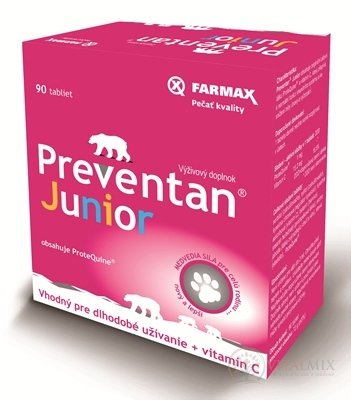 FARMAX Preventan Junior + vitamín C tbl 1x90 ks