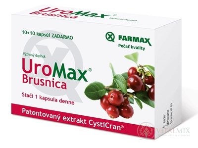 FARMAX UroMax Brusnica cps 10+10 zadarmo (20 ks)