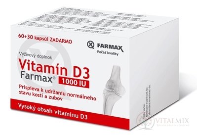 FARMAX Vitamín D3 1000 IU cps 60+30 zadarmo (90 ks)