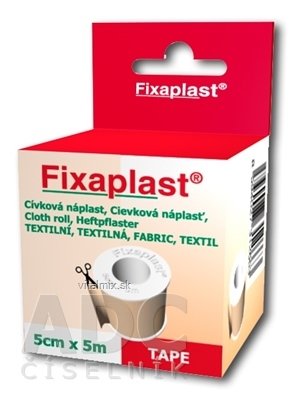 FIXAplast Cievková náplasť textilná 5cm x 5m, 1x1 ks